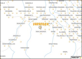 map of Varāndeh