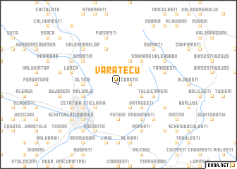 map of Văratecu