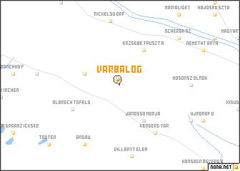 map of Várbalog