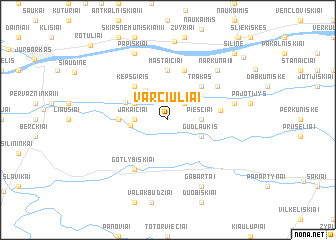 map of Varčiuliai