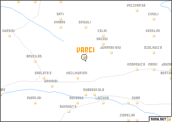 map of Varči