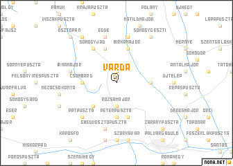 map of Várda