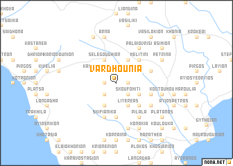 map of Vardhoúnia