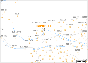 map of Vardište