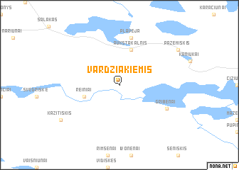 map of Vardžiakiemis