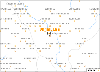 map of Vareilles