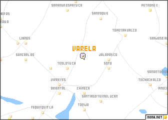 map of Varela