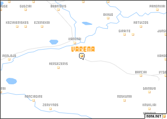 map of Varėna