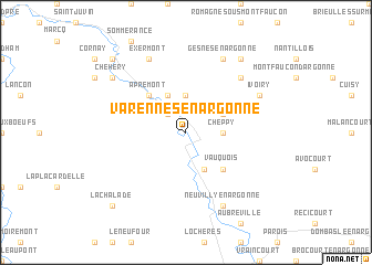 map of Varennes-en-Argonne