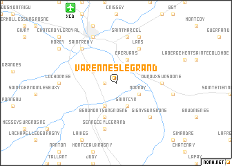 map of Varennes-le-Grand