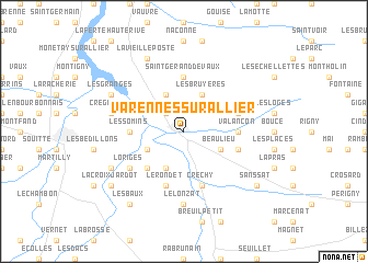 map of Varennes-sur-Allier