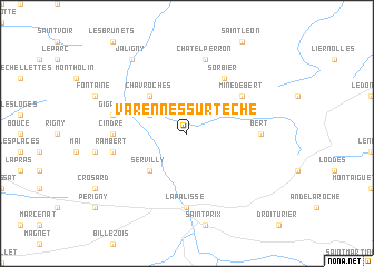 map of Varennes-sur-Tèche