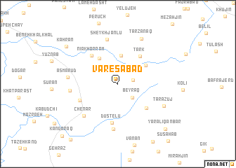 map of Vāres̄ābād