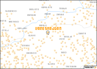 map of Vareš-Majdan