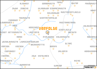 map of Várfölde