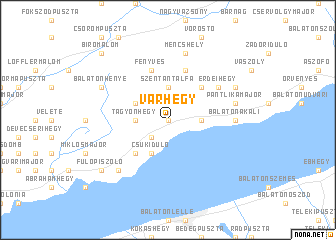 map of Várhegy