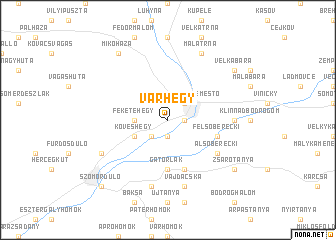 map of Várhegy