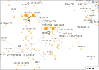 map of Varićaci