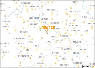 map of Varjače