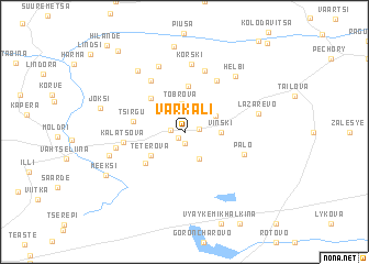 map of Varkali