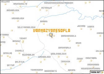 map of Varmazyār-e Soflá