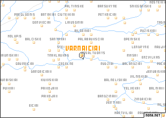 map of Varnaičiai