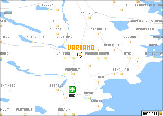 map of Värnamo