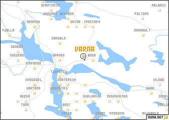 map of Värna