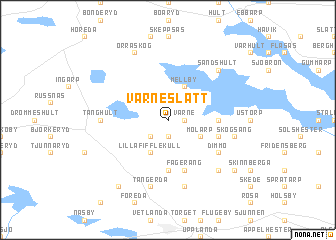 map of Värneslätt