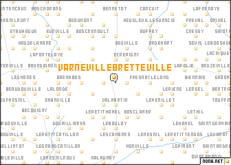 map of Varneville-Bretteville