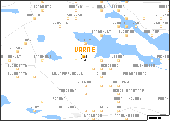 map of Värne