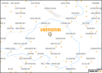 map of Varnioniai