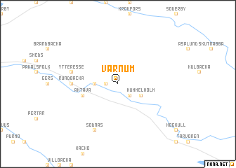 map of Värnum