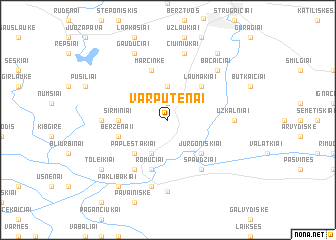 map of Varputėnai