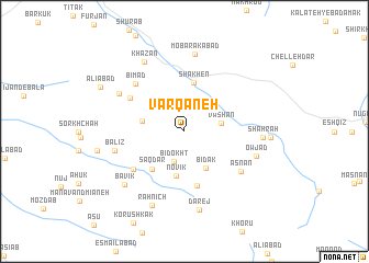 map of Varqaneh