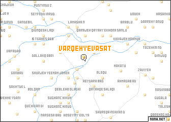 map of Varqeh-ye Vasaţ