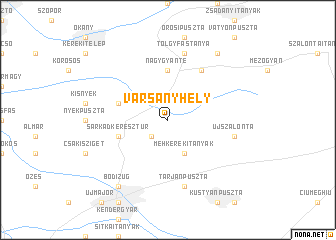 map of Varsányhely