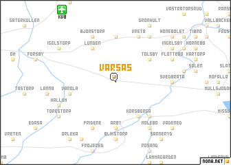 map of Värsås