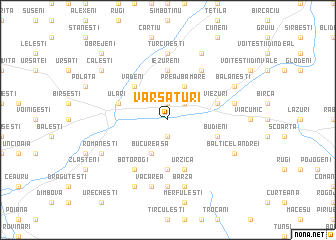 map of Vărsături