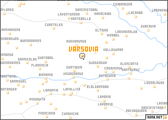 map of Varsovia