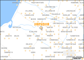 map of Varsovia