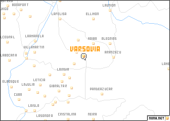 map of Varsovia