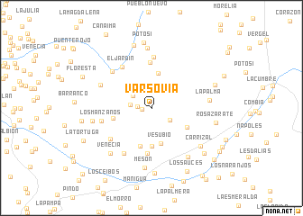 map of Varsovia