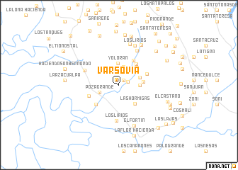 map of Varsovia