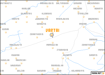 map of Vartai