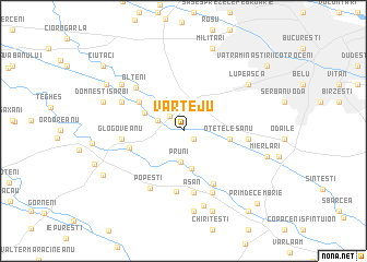 map of Vârteju