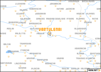 map of Vartulėnai