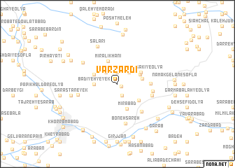 map of Var Zardī