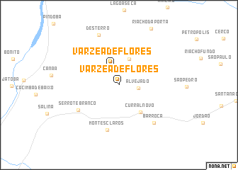 map of Várzea de Flores