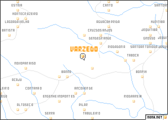 map of Varzedo